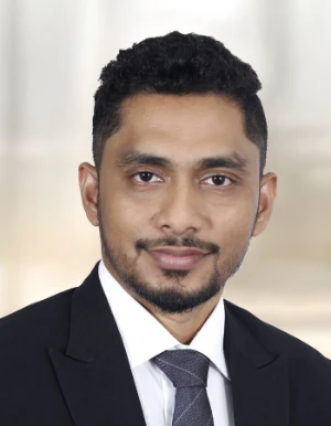 Portrait of M P U Perera, Independent Non-Executive Director.