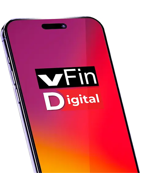 Smartphone screen displaying the vFin Digital app